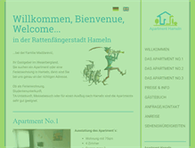 Tablet Screenshot of apartment-hameln.de